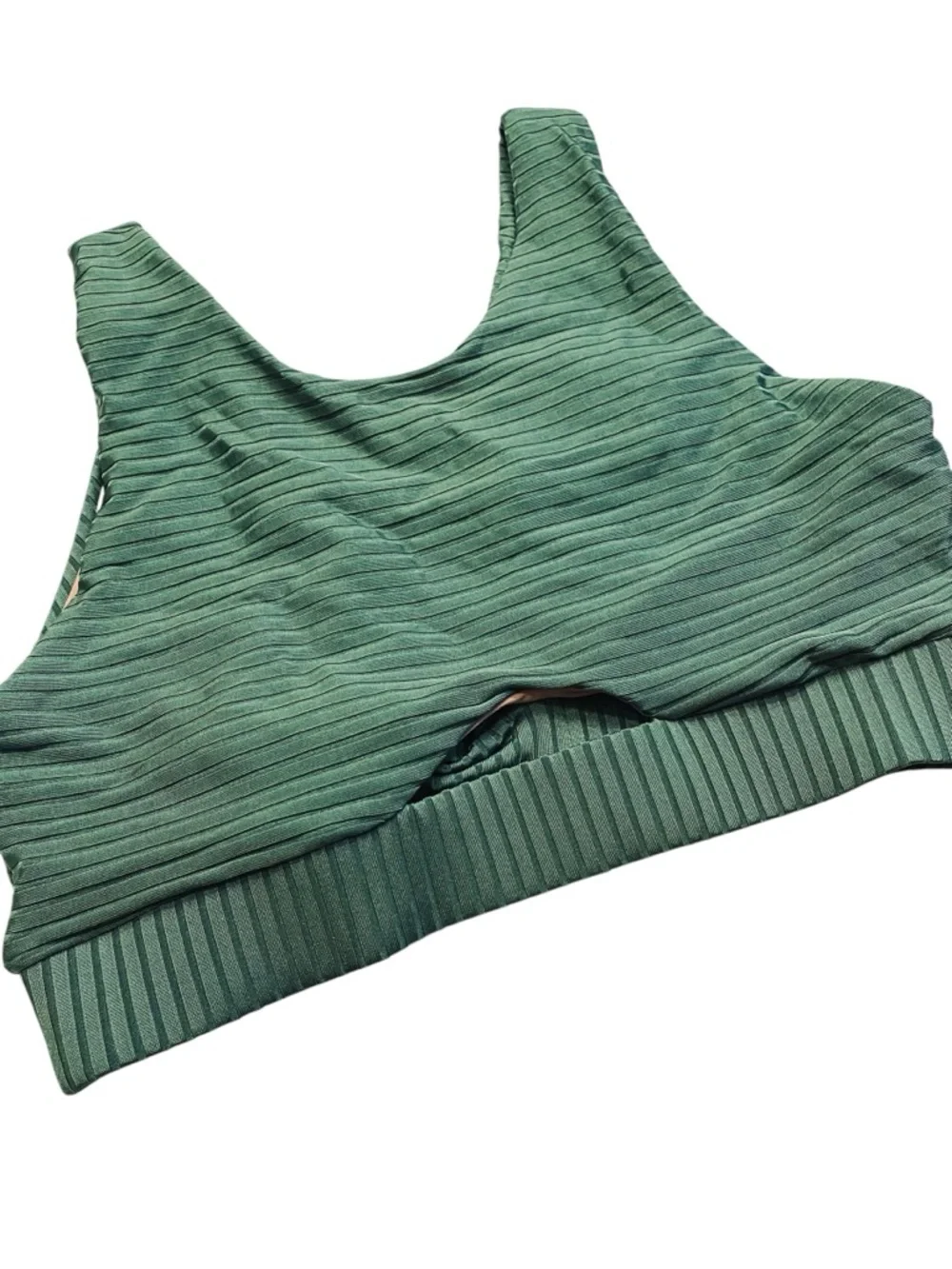 PQ Swim Emerald Keyhole Crop Top High Neck Bikini Top New